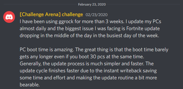 Challenge Arena's review