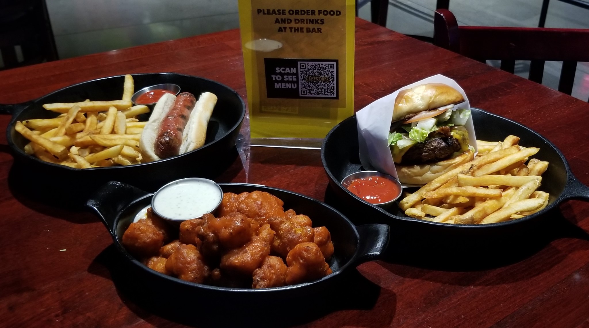 Check out GameWorks — Seattle’s menu for their delectable offerings