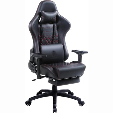 Dowinx Gaming Chair Fabric with Adjustable Thicken Cushion, Ergonomic  Computer Chair Lumbar Support and Headrest, Comfortable Reclining Game  Office Chair Footrest Adult 400lbs, Black 