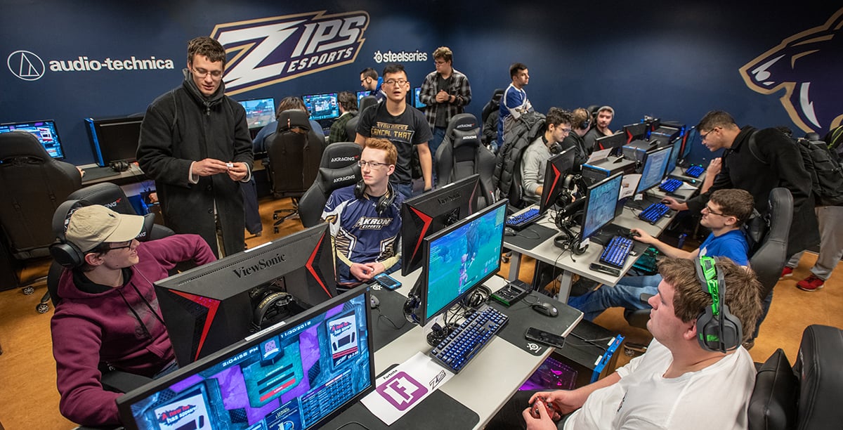 Students of the University of Akron have access to the best gaming technology in their venue