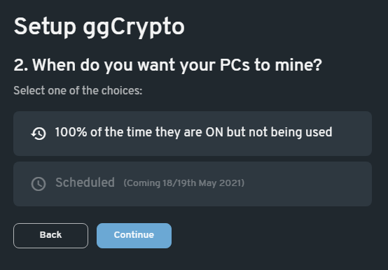 Filling in payment info for the ggCrypto crypto mining service-1