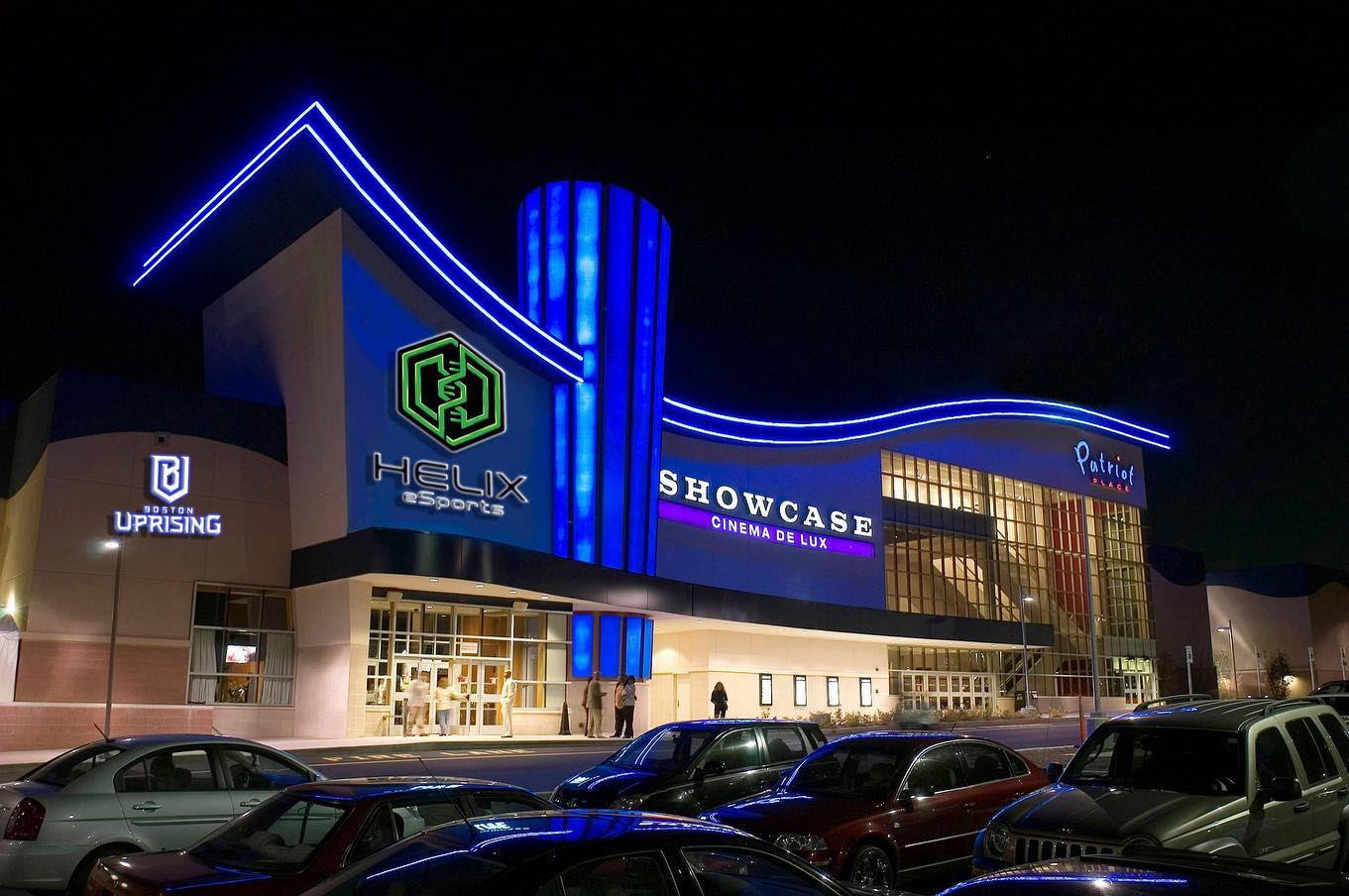 Helix Esports' location in Foxborough, MA. Helix eSports is known for their cutting-edge gaming facilities